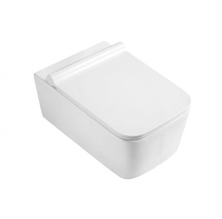 Vase wc - Vas wc suspendabil culoare alb model Cubic Rimless White - Veldman