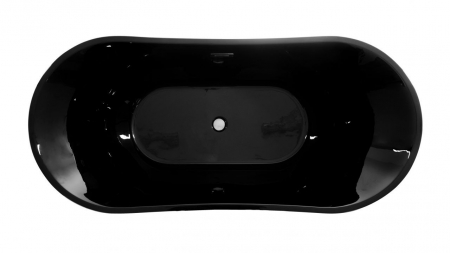 Cadă freestanding formă ovală 170x80x72 cm culoare neagră model Ferrano [4]