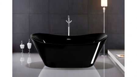 Cadă freestanding formă ovală 170x80x72 cm culoare neagră model Ferrano [3]