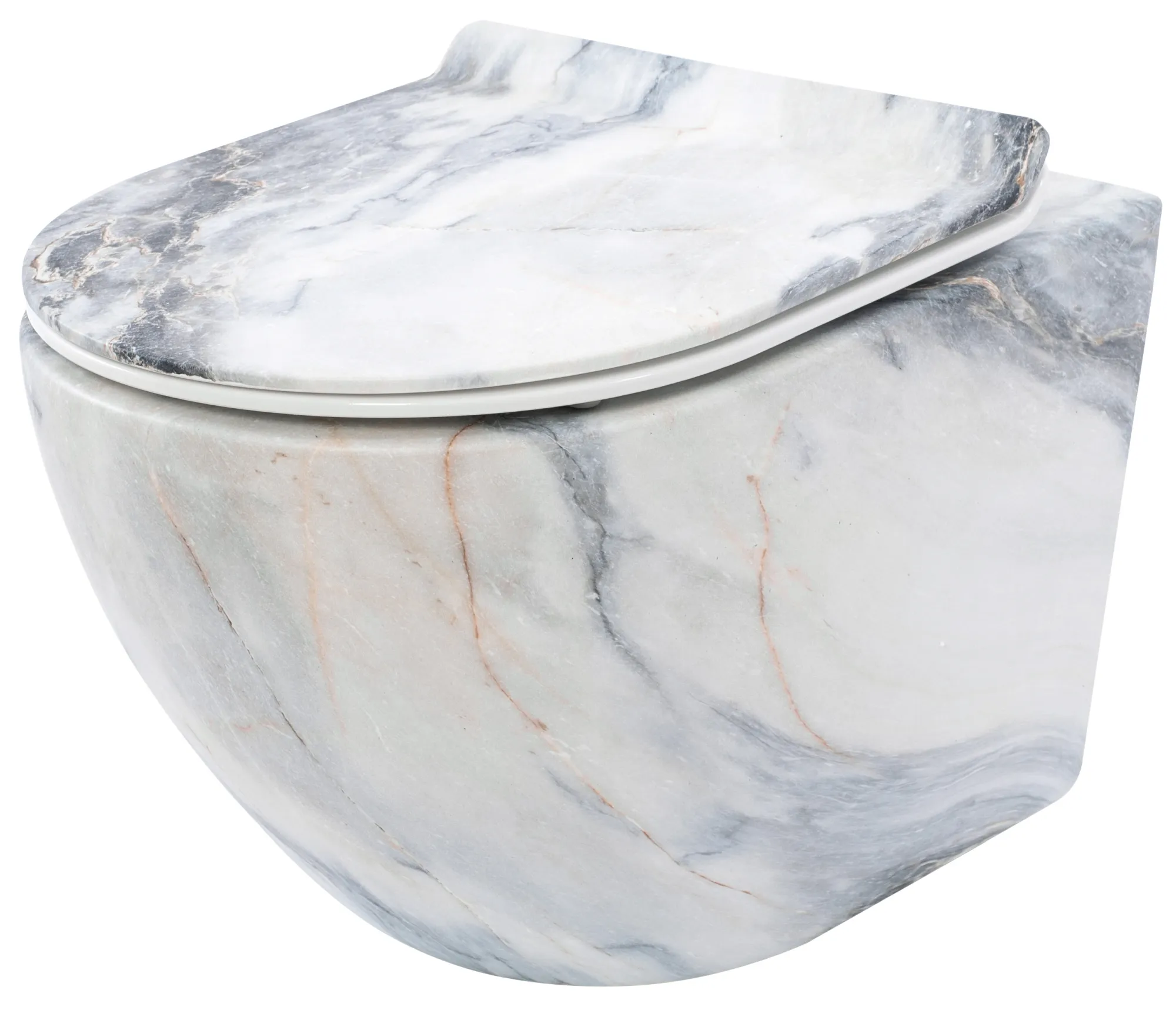 VASE WC ȘI BIDEURI - Vas wc suspendabil model Carlos Rimless Granit Mat - Rea