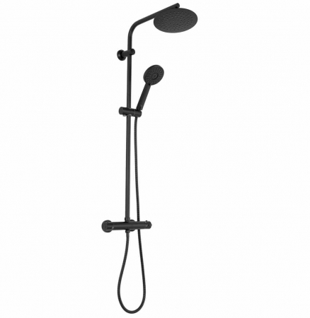 Set de duș culoare negru mat înălțime 100 cm material alamă/ABS model Bliss Black Mat