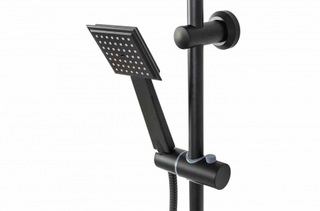 Set de duș culoare neagră înălțime 105 cm material alamă/ABS model Bravo Black [4]