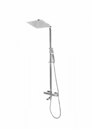 Set de duș culoare crom înălțime 120 cm material alamă/ABS model Cezar Chrome [1]