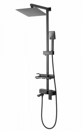 Set de duș culoare negru mat înălțime 102 cm material alamă/ABS model Jack Black Mat [2]