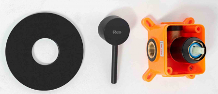 Set de duș culoare negru mat înălțime 96 cm material alamă model Lugano Black [3]