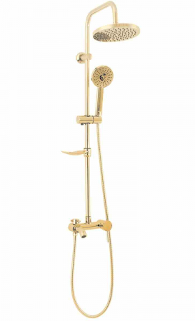 Set de duș culoare auriu înălțime 100 cm material alamă/ABS model Luis Gold