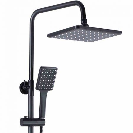 Set de duș culoare negru mat înălțime 122 cm material alamă/ABS model Hass Black Mat [2]