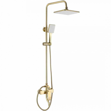 Set de duș culoare auriu periat înălțime 122 cm material alamă/ABS model Hass Brushed Gold
