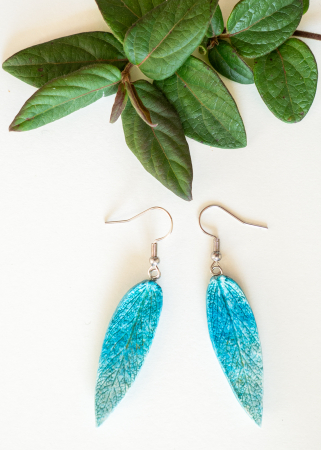 Colecția Natura - Cercei Salvia albastru