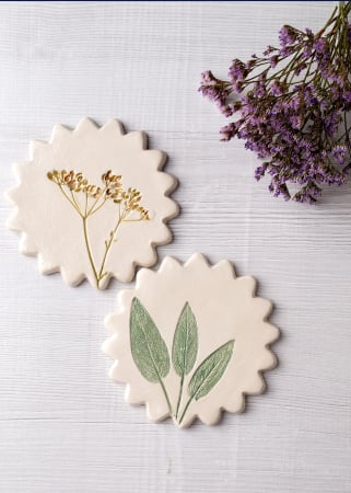 Colecția Urme - Set 2 suporturi pahare - Câmpie