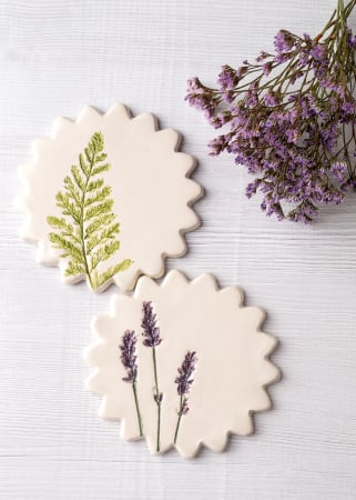 Colecția Urme - Set 2 suporturi pahare - Colină