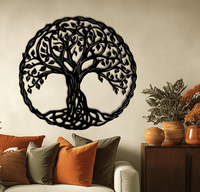 DecoLine - Decor de perete din metal - Pomul vietii - Tree7