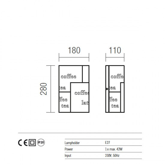 APLICA BISTRO 1X42W E14 [2]