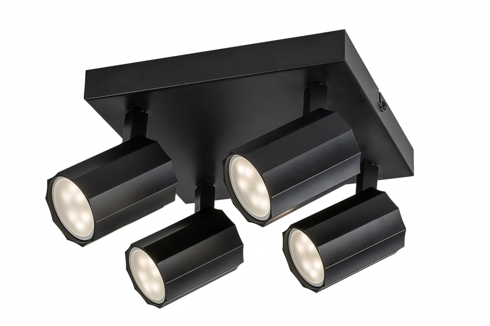 PLAFONIERA ROGELIO 4X5W GU10 NEGRU [1]