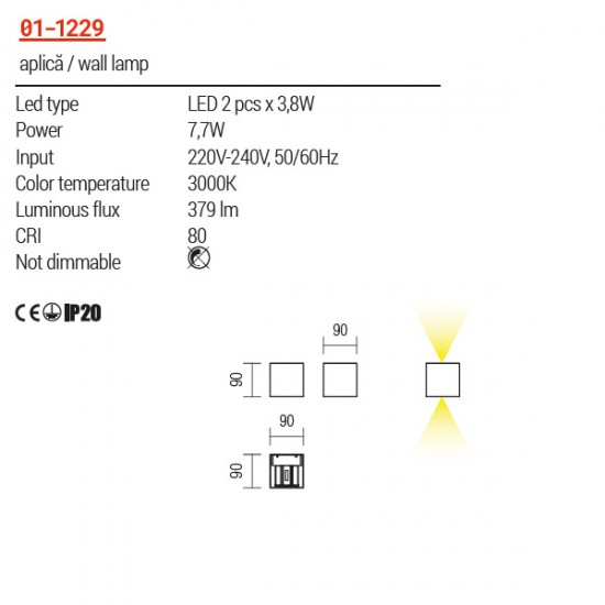 APLICA AMPLITUDE 7.7W ALBA 3000K [4]