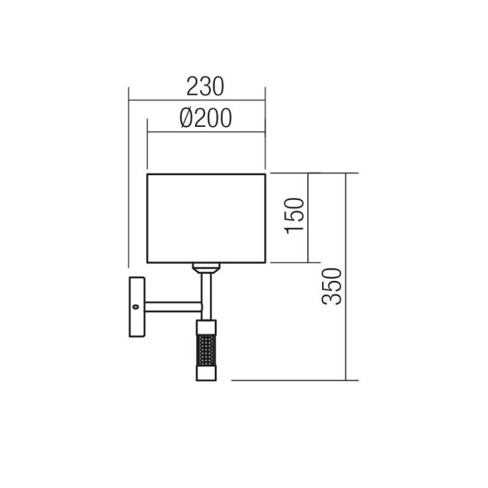 APLICA ASTRID  1X42W E27 ARGINTIU [2]