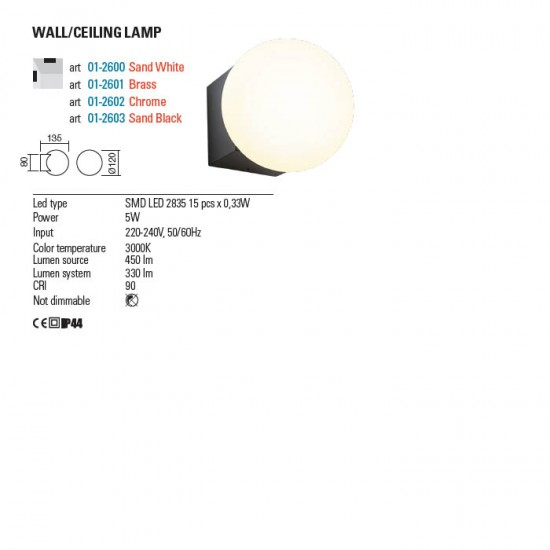 APLICA BILIA ALBA LED 5W IP 44 300K 330LM [2]