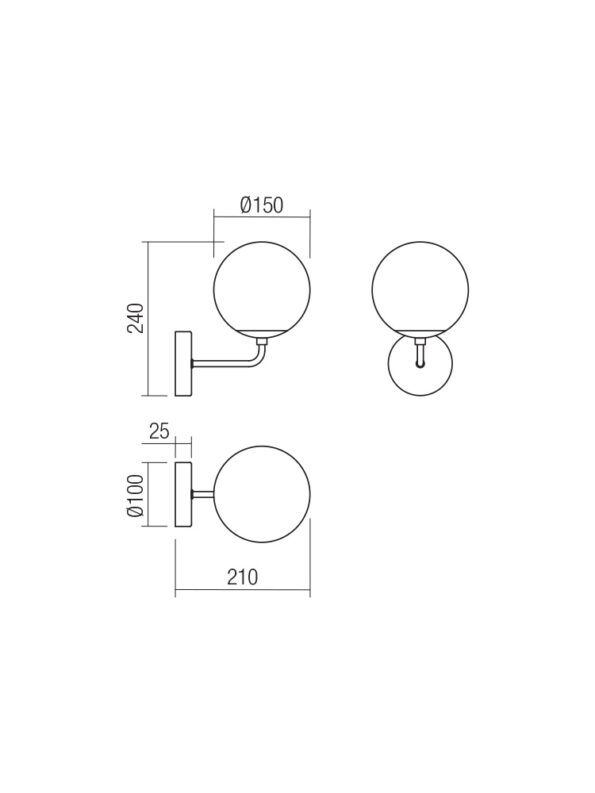 APLICA BOWLING 1X42W E27 AURIE [2]