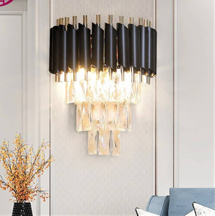 APLICA CRISTAL LED 3W NEGRU AURIU [3]