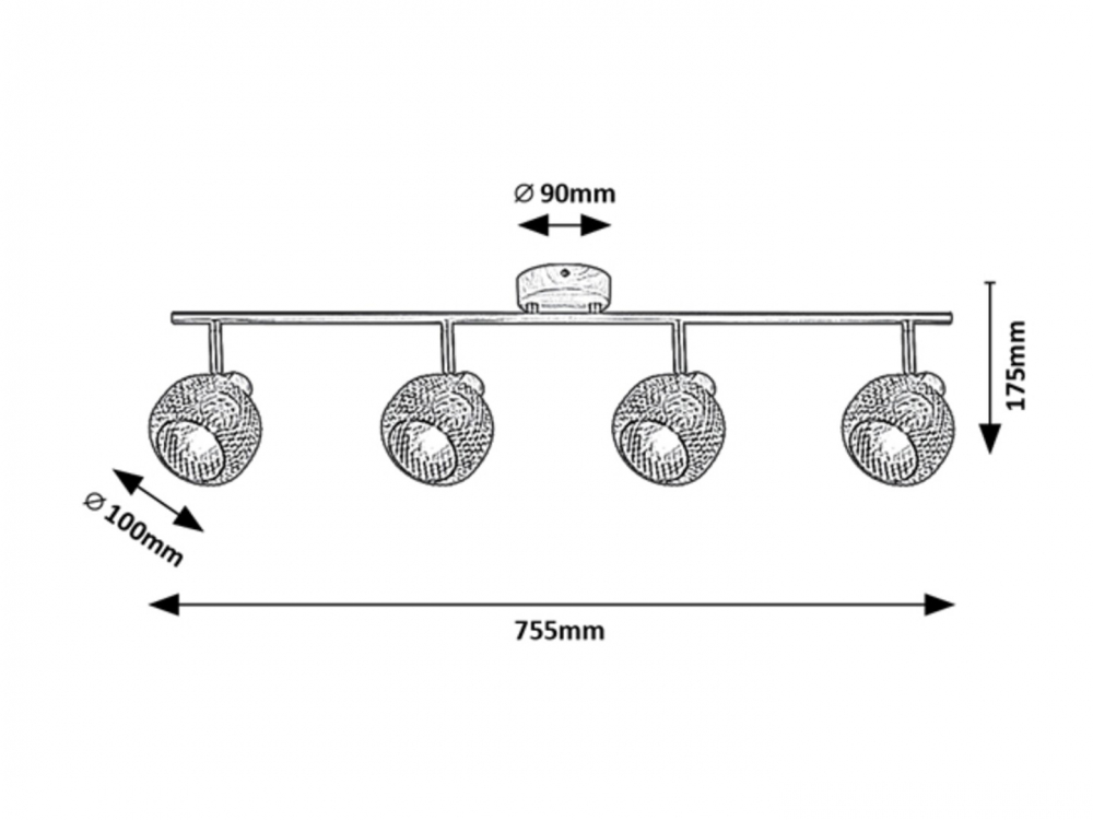 SPOT GRENDEL 4X40W E14 [2]