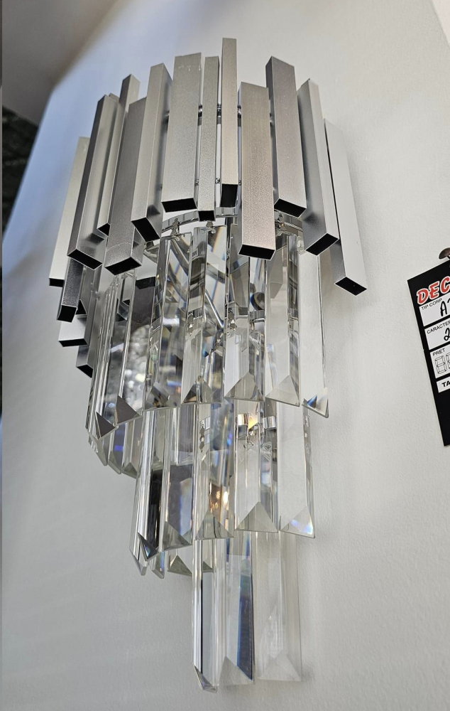 APLICA LED CRISTAL - ARGINTIU 2XE14 [2]