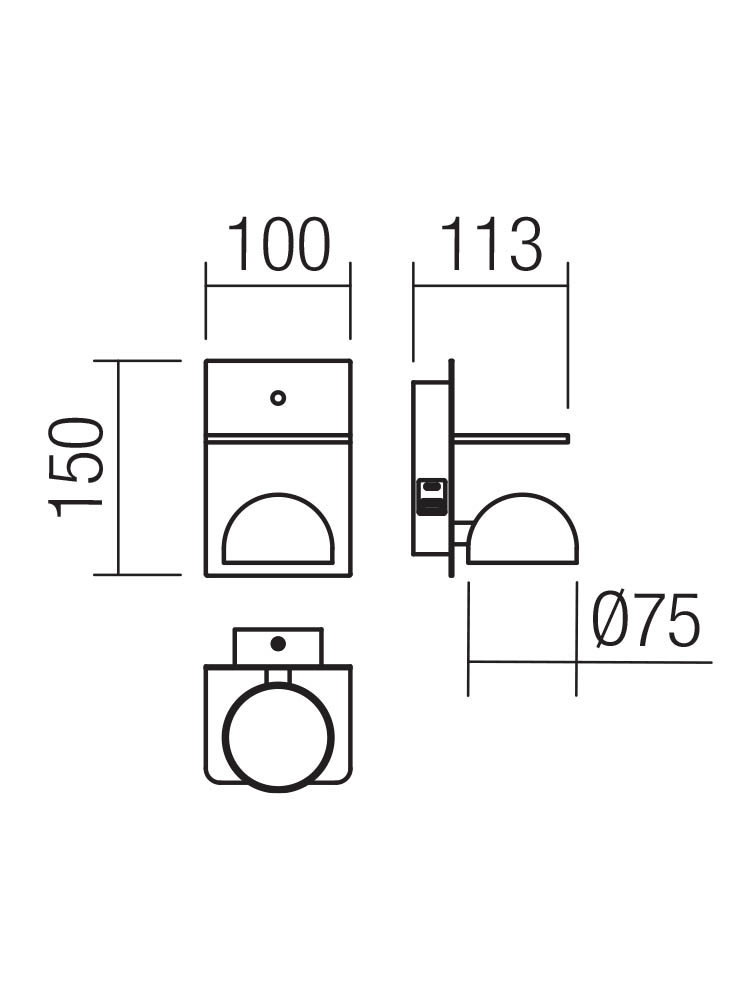 APLICA LED DIMABILA SEIBI ALBA 1X7W LC [2]