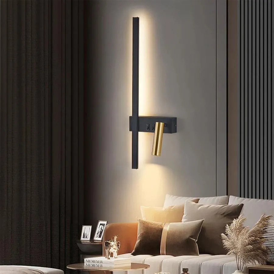 APLICA LED  NEGRA / AURIU [1]