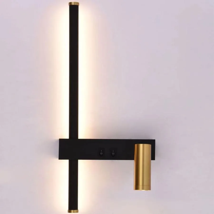 APLICA LED  NEGRA / AURIU [2]