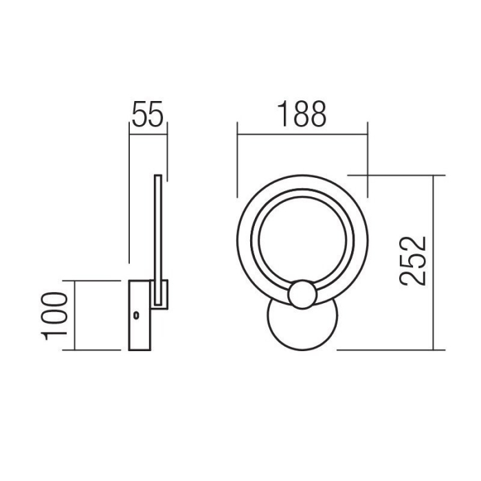 APLICA LED RED.MERCURY 01-1762 12W [2]