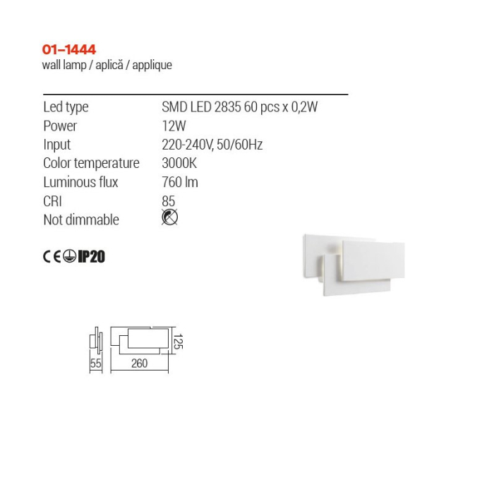 APLICA LED REDO GAMER ALB 1X12W [2]