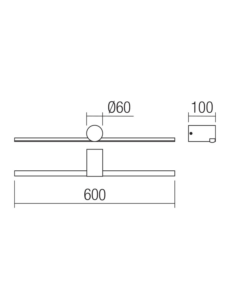 APLICA LED ROW 1X12W 4000K BK [2]