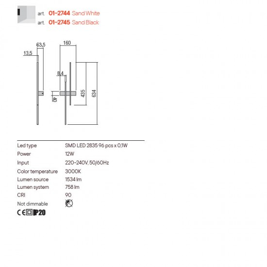 APLICA LED TANGENT 1X13W LC ALB [3]