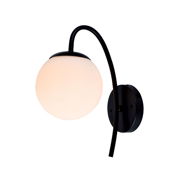 APLICA LINA 1X40W NEGRU/GLOB ALB [1]