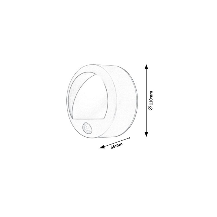 APLICA AMARILLO 7969 CU SENZOR NEGRU ALB LED 1.5W [2]