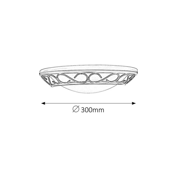 APLICA  ATHEN 3721 NEGRU ALB E14 1X60W D300MM [6]