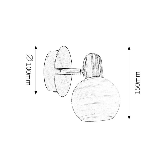 APLICA RABALUX AUREL 6341 ALB E14 1X40W 100X155MM [2]