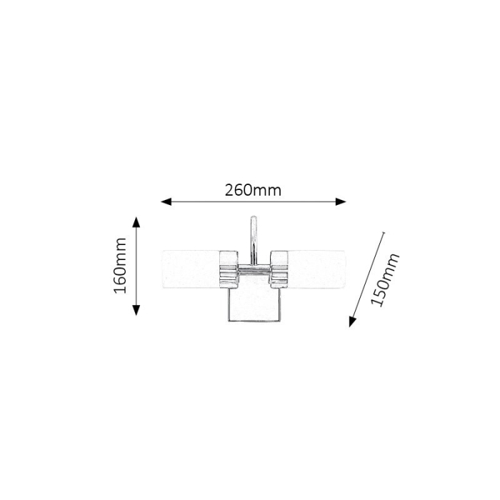 APLICA  BETTY 5714 CROM ALB LED 8W [2]