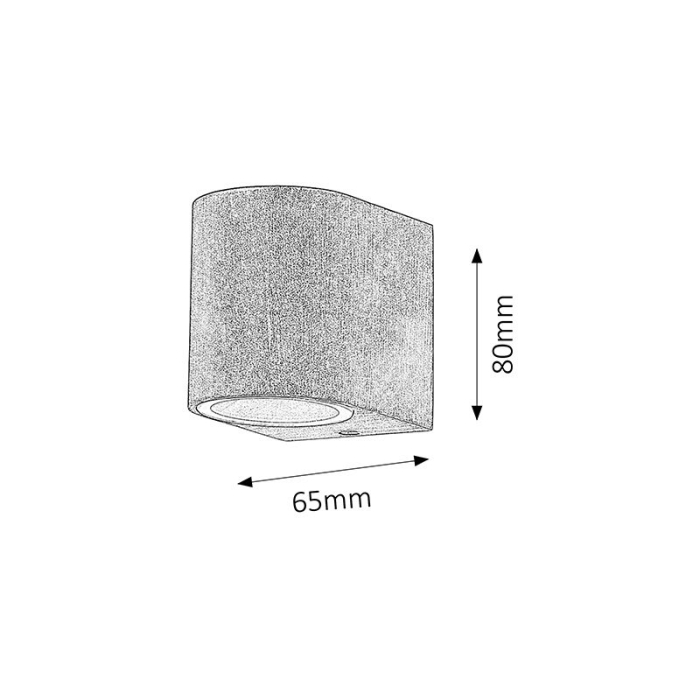 APLICA  CHILE  PENTRU ILUMINAT EXTERIOR GU10 1x35W 65X80MM [3]