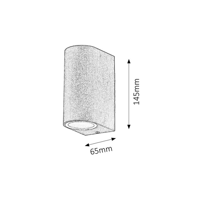APLICA  CHILE  PENTRU ILUMINAT EXTERIOR  GU10 2x35W 65X145MM [3]