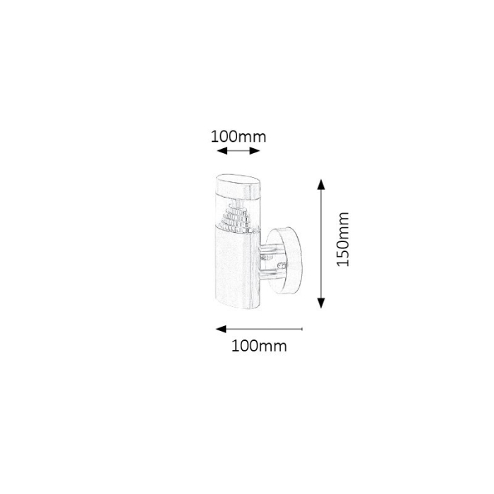 APLICA DETROIT 8142 DE EXTERIOR LED 6W 15X10X10CM [2]