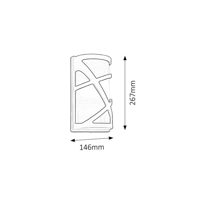 APLICA  DURANGO 8767 PENTRU ILUMINAT EXTERIOR ALB E27 1X40W 14.6X26.7X9.8CM [3]