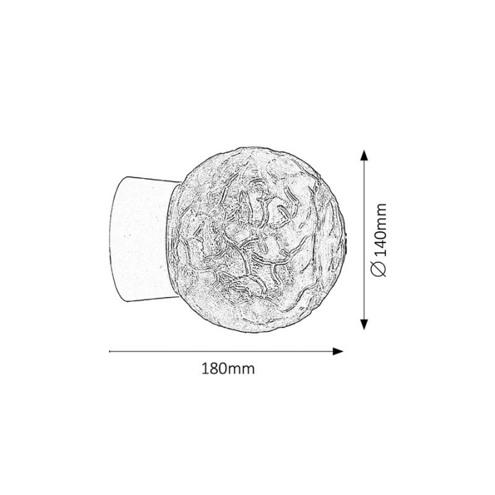 APLICA RABALUX GRACE 2431 ALB E27 1X60W D140MM [2]