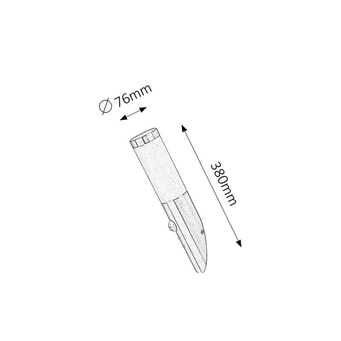 APLICA INOX TORCH APLICA CU SENZOR ALB E27 1X25W D76X380MM [3]