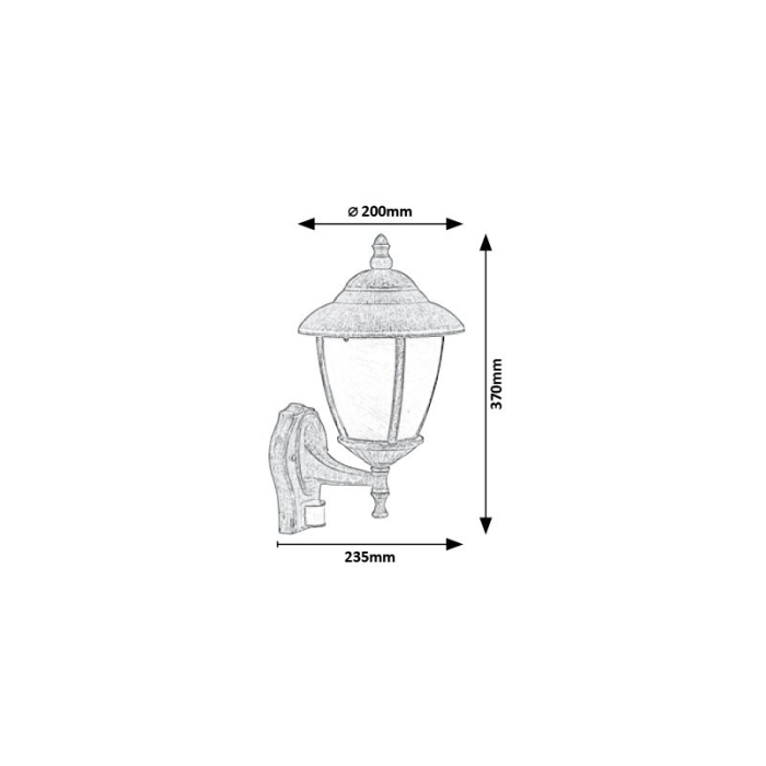 APLICA  MADRID 7836 CU SENZOR AURIU ANTIC E27 1X60W [2]