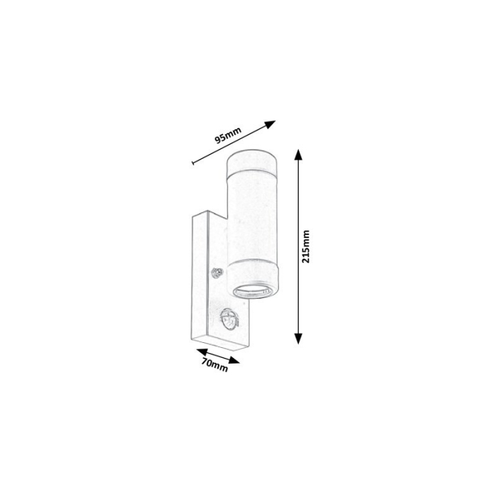 APLICA  MEDINA 8835 CU SENZOR NEGRU MAT TRANSPARENT GU10 2 10W [2]