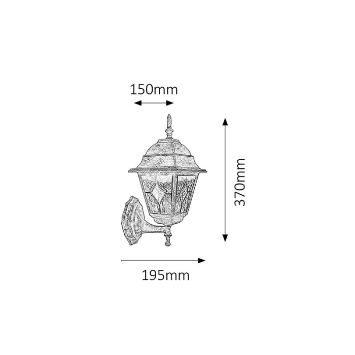 APLICA  MONACO AURIU ANTIC E27 1X60W D200X150X370MM [2]