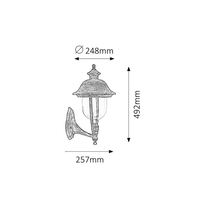 APLICA NEW YORK  AURIU ANTIC TRANSPARENT E27 1X100W 24.8X49.2X25.7CM [2]