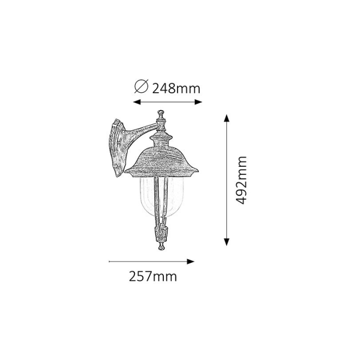 APLICA RABALUX NEW YORK TRANSPARENT E27 1X100W 24.8X49.2X25.7CM [2]