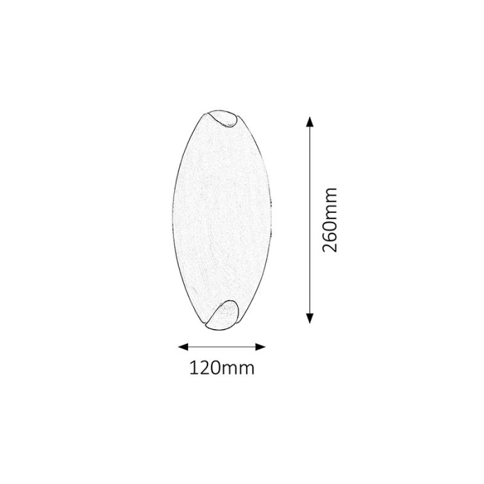 APLICA  OPALE 5726 CROM ALABASTRU E27 1X60W 120X260MM [2]