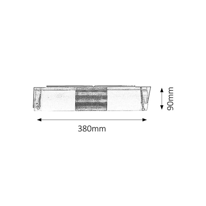 APLICA RABALUX PERIODIC 5808 CROM TRANSPARENT E14 2X40W 380X90MM [3]